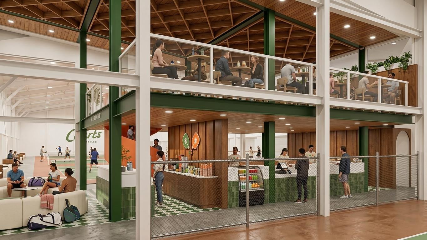 The pro shop and mezzanine